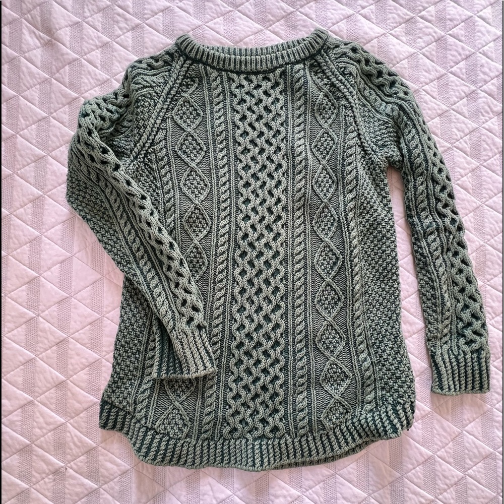 L.L. Bean cotton Fisherman’s sweater size small.